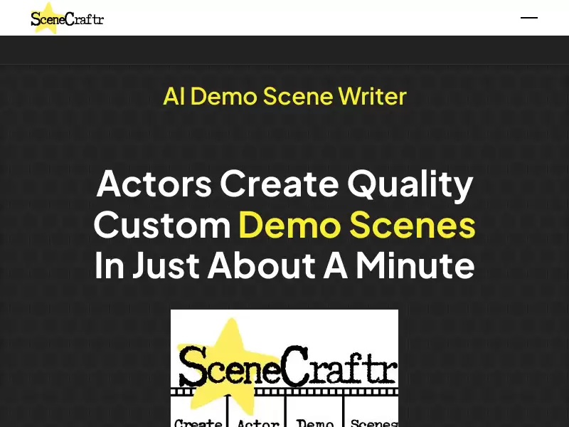 SceneCraftr : AI场景创作工具，一分钟内为演员定制优质演示片段