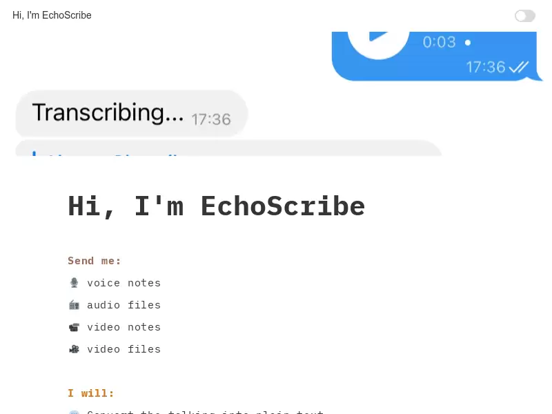 EchoScribe : 智能语音转写工具