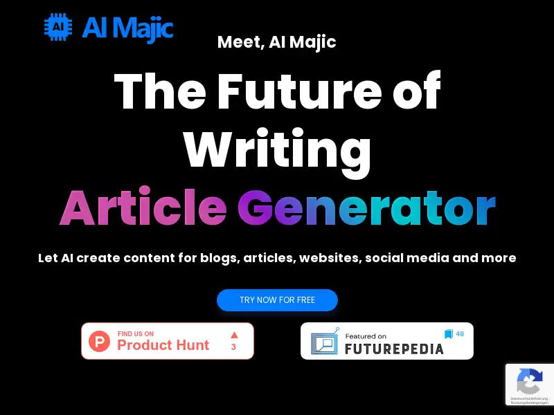 AI Majic : AI创作助手，智能写作的未来