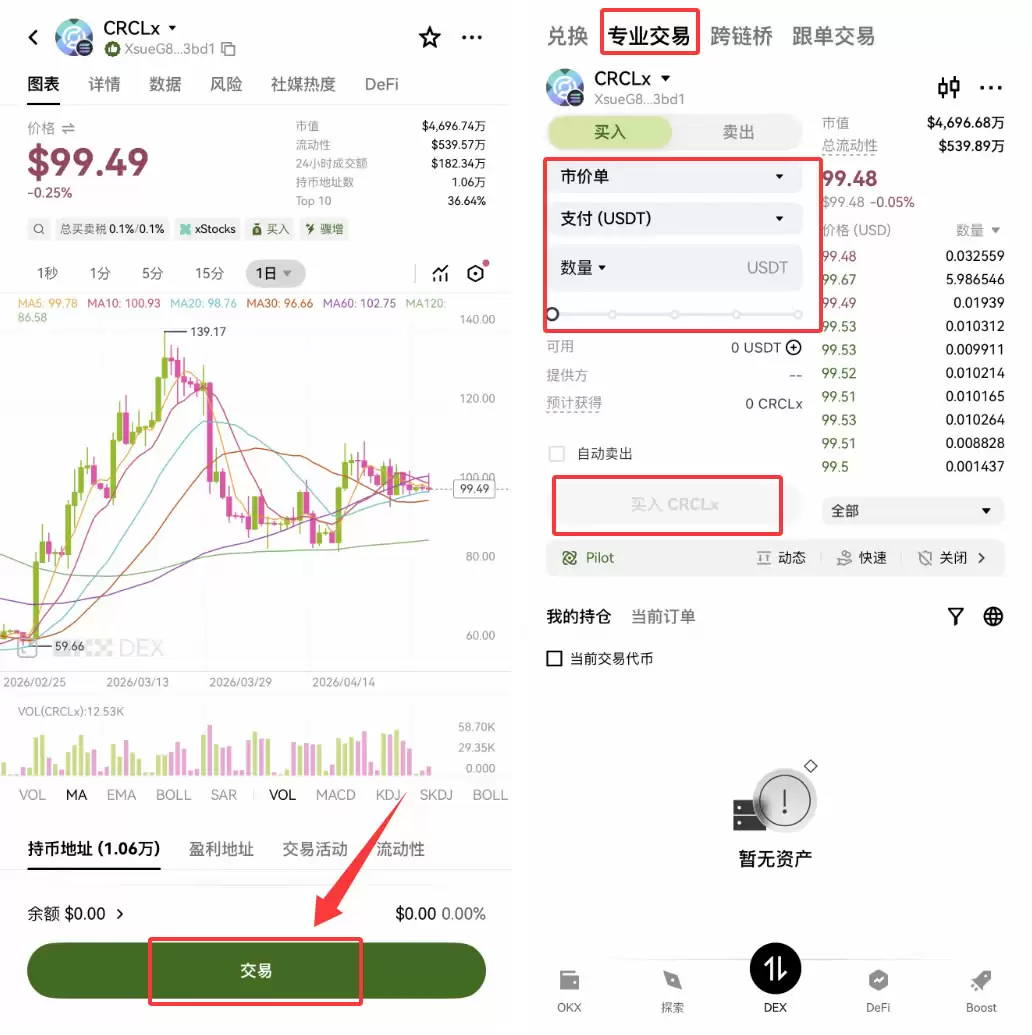 欧易OKX怎么交易美股代币合约?2026最新操作步骤