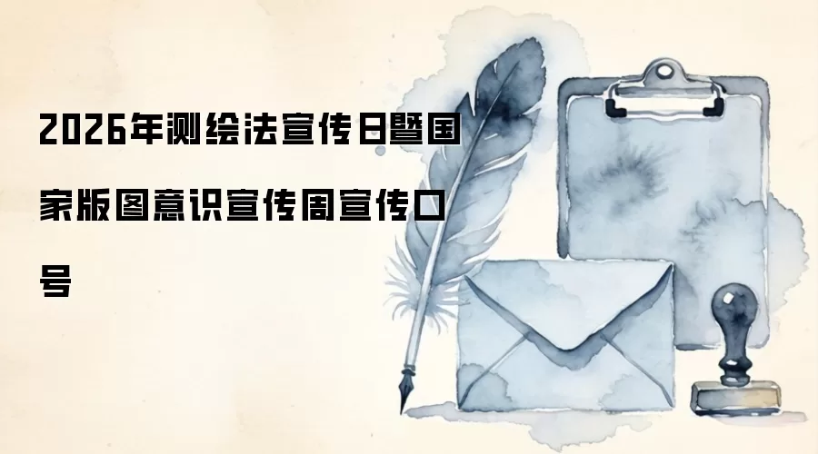 2026年测绘法宣传日暨国家版图意识宣传周宣传口号