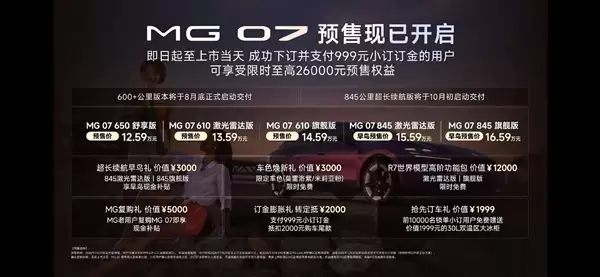 上汽高管回应MG07低价如何保证利润：不做亏本买卖 要将价值最大化