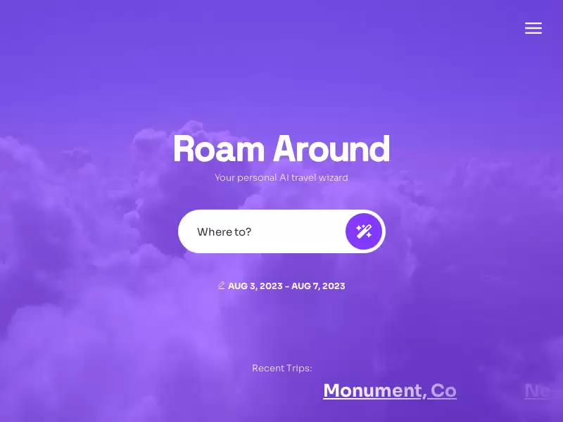 Roamaround : 体验未来的旅行规划！为您量身定制独特行程。