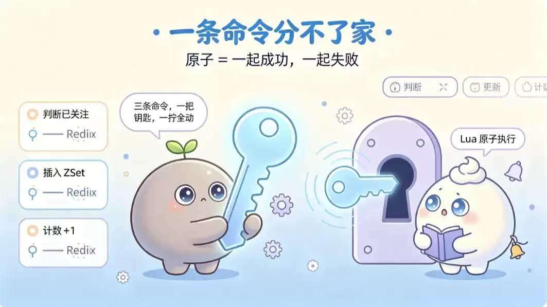 Lua 脚本 = 把「判断、更新、计数」锁进一把钥匙,原子完成