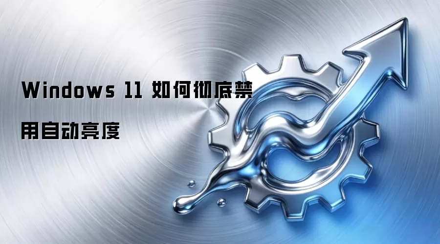 Windows 11 如何彻底禁用自动亮度