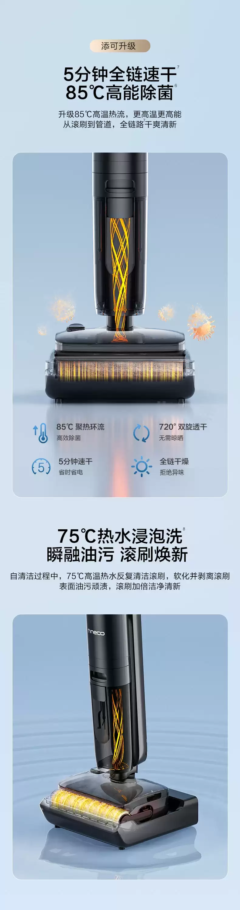 2499 → 709 元破冰新低：添可 20000Pa 平躺洗地机 Stretch Max 探底清仓