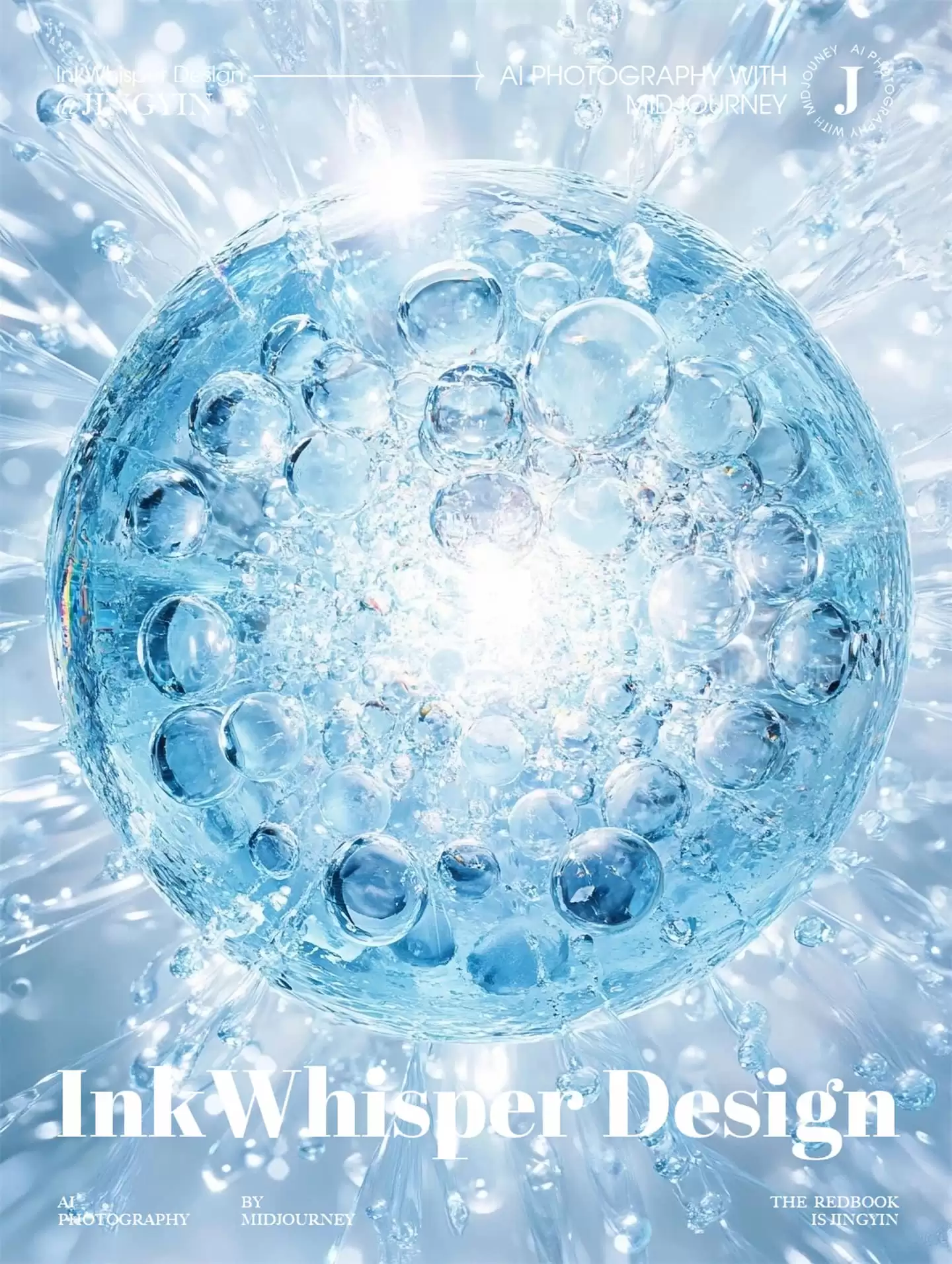 AI 高质素材！9 组璀璨蓝色化学分子咒语直出