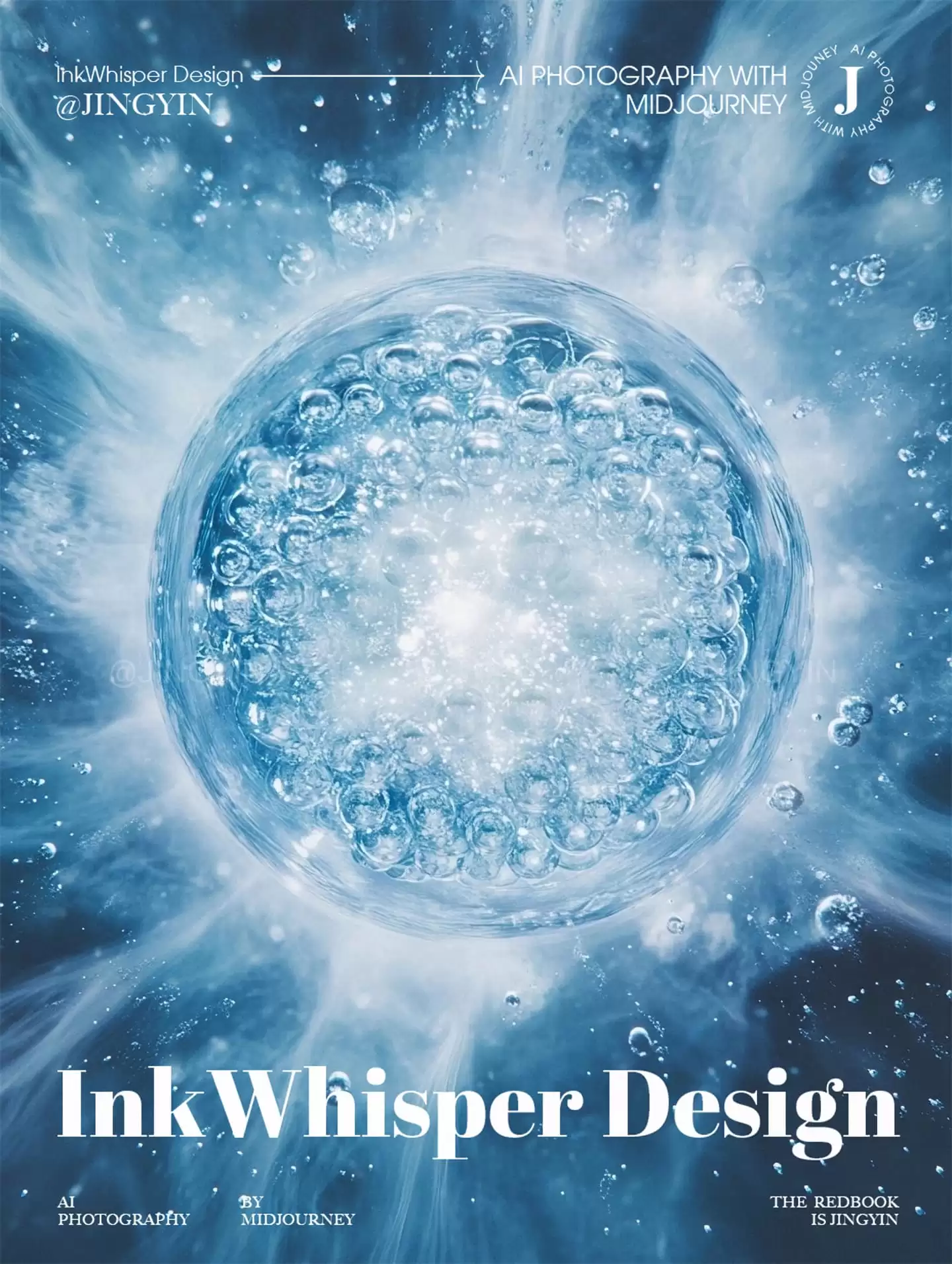 AI 高质素材！9 组璀璨蓝色化学分子咒语直出