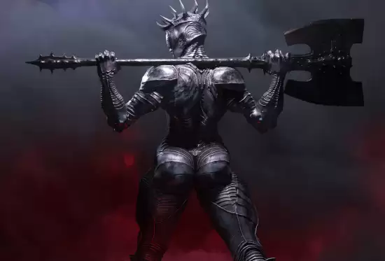 致命躯壳2中Boss‘无名的囚徒’将剑柄插入颅骨的战斗场景