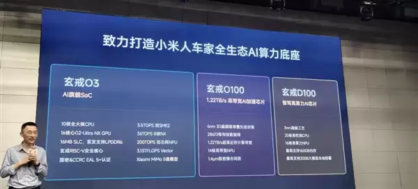 玄戒O100与D100芯片技术细节示意图