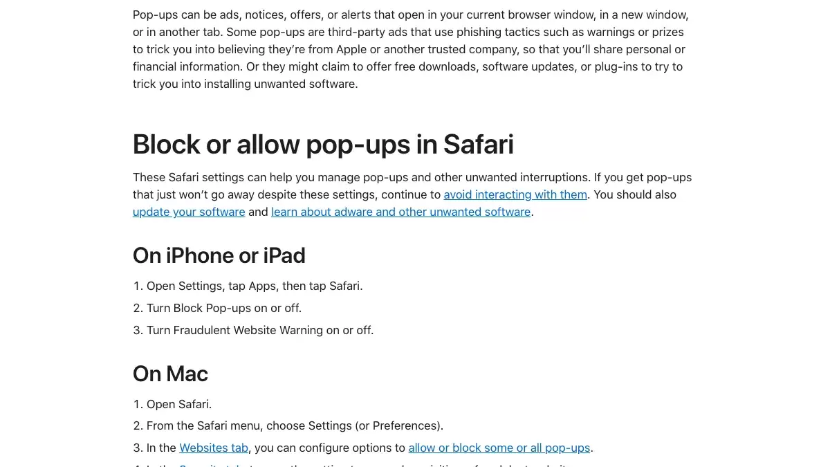 iPhone网页老弹广告,先查Safari的弹出式窗口设置