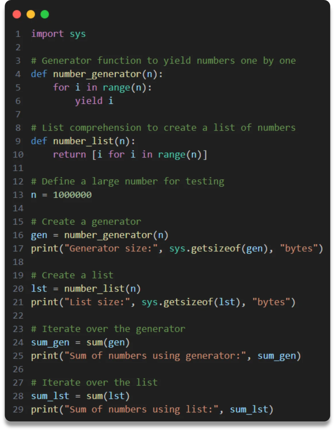 展示真实 Python 开发环境中的 memory-profiler 使用场景，突出被分析函数、@profile 装饰器、逐行内存占用和增量等核心概念。