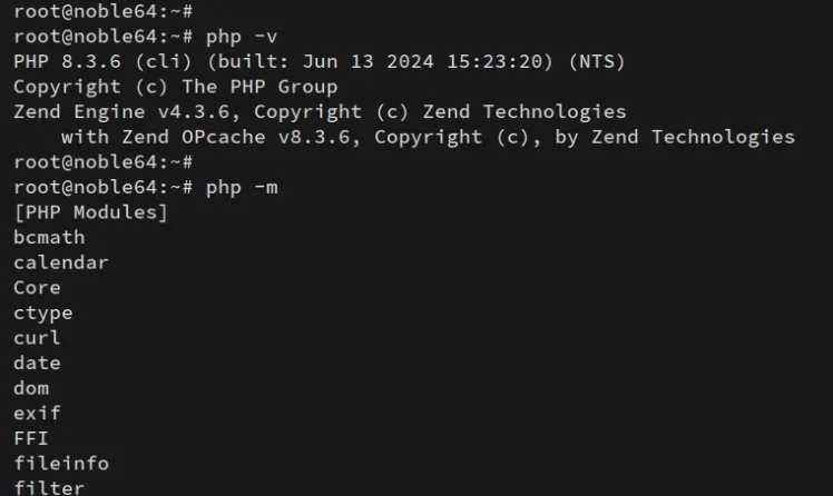 展示真实PHP开发环境终端、php -v与php -m输出、项目目录以及Web服务器和数据库服务运行状态,体现环境诊断过程。